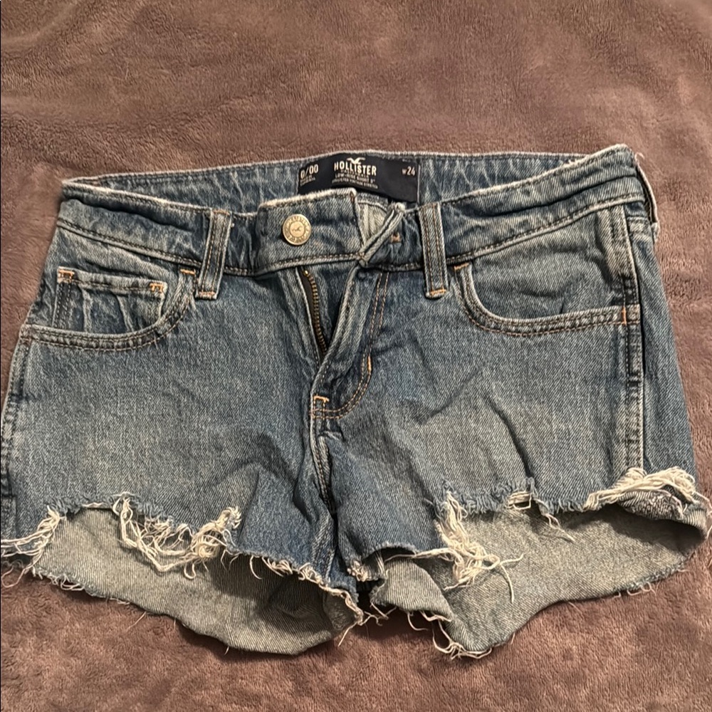 Hollister Women's Distressed Blue Jean Shorts